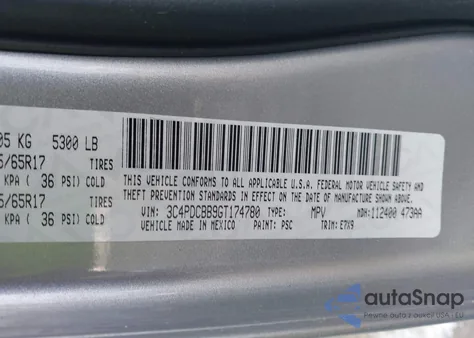 2016 Dodge Journey Sxt z USA, uszkodzony, nr VIN 3C4PDCBB9GT174780